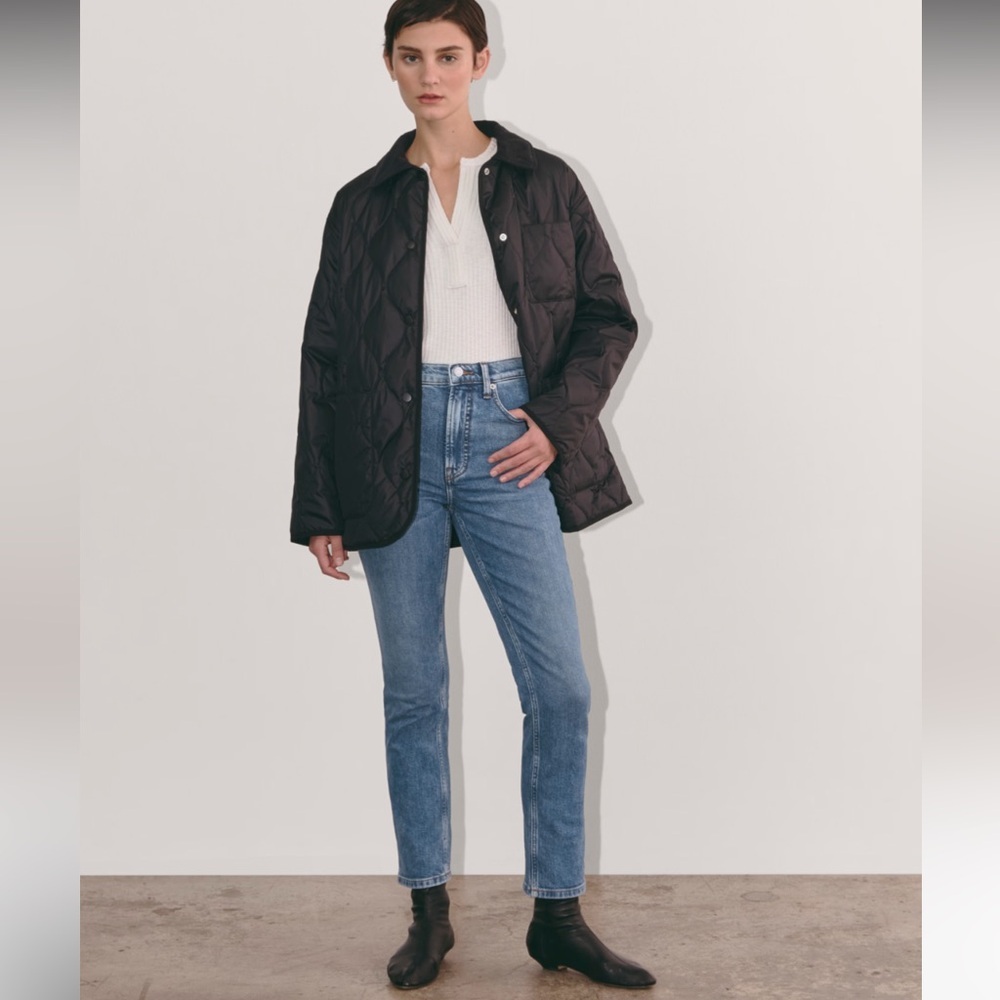Everlane The Cheeky Jean SZ27 Distressed Hem Classic Spring Summer Strait Leg